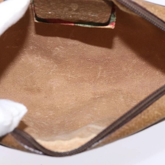 GUCCI GG Supreme Web Sherry Line Shoulder Bag PVC Beige 116 02 089 Auth 148264 - Picture 10 of 16